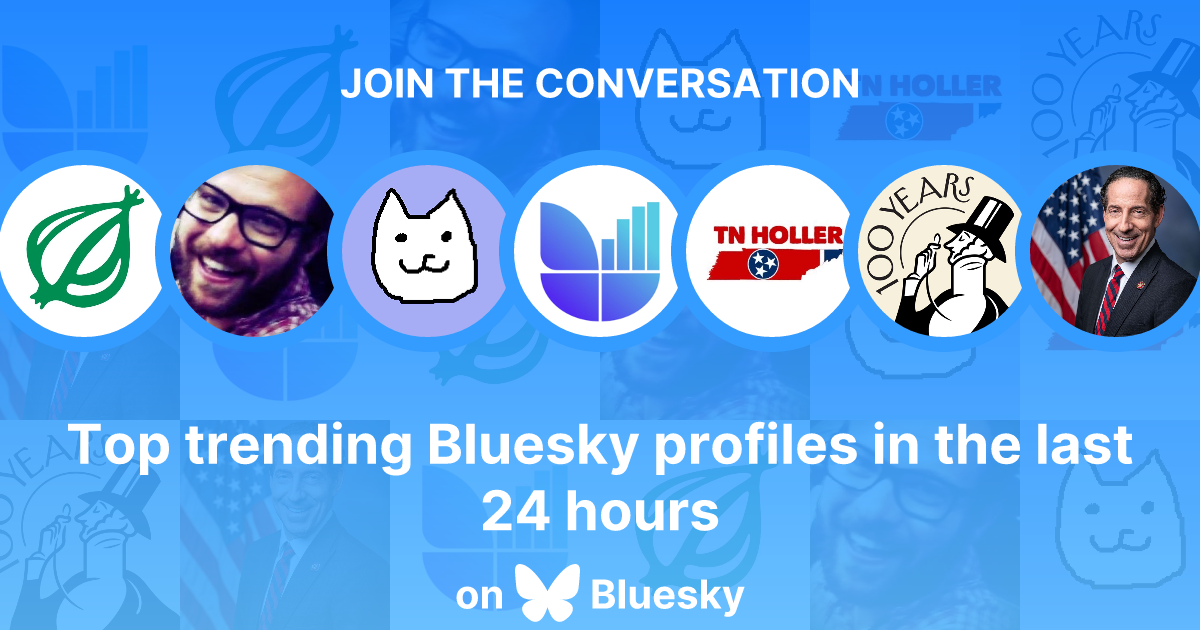 Top trending Bluesky profiles in the last 24 hours